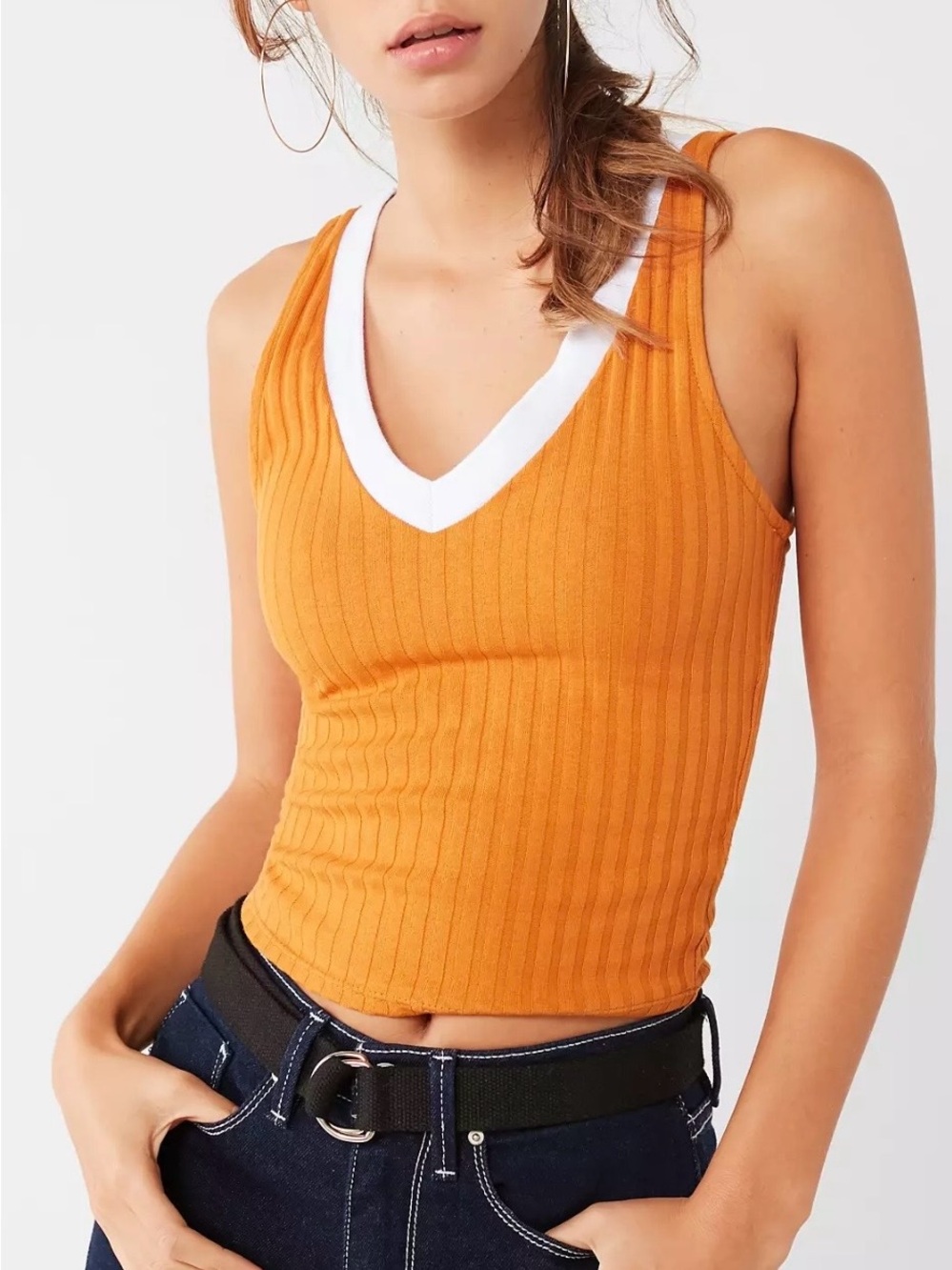 Urban outfitters Project Social T Tipped V-Neck Tank Top
